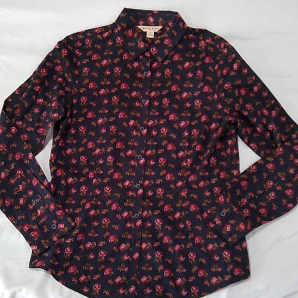 Brooks Brothers Red Fleece Collection Rose Print Shirt
